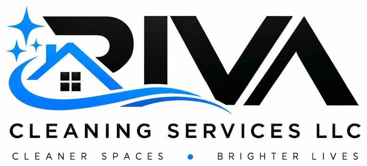 Riva Cleaning Services LLC logo: Cleaner spaces, brighter lives